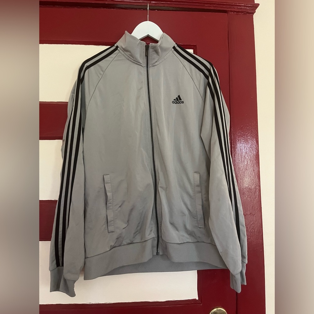 Gray Adidas Track Suit Top